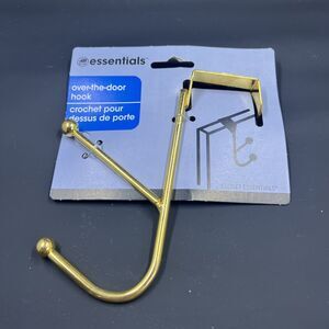 NEW Essentials Over-the-Door Double Hooks -- Gold Color -